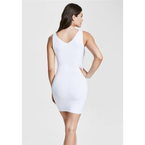 Assets By Spanx Shaping Tank Slip Dress Size L NWT White Mini Slimming - Picture 3 of 9